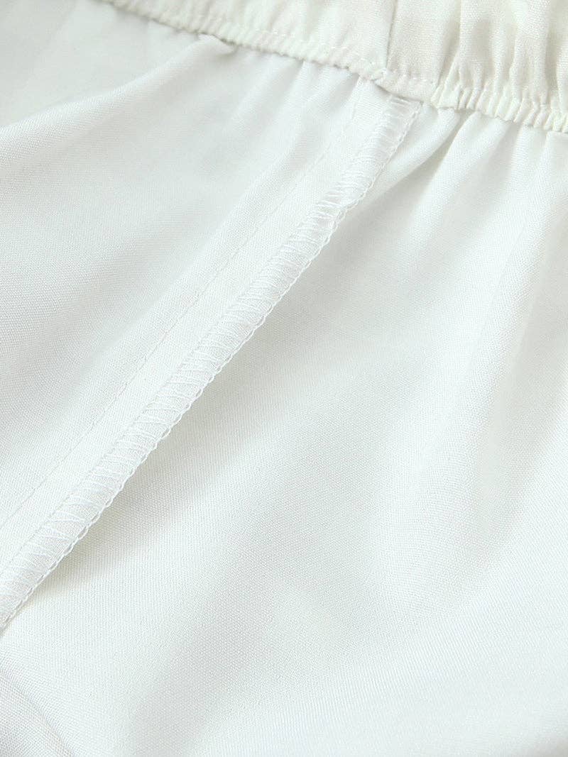 Gingham Side-Bow Pants: LIGHT BLUE / M