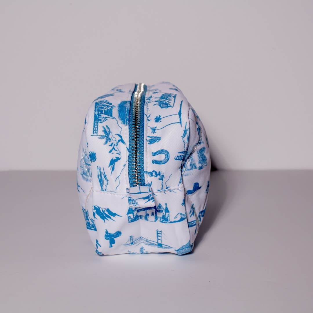 Western Toile Cosmetic Travel Bag