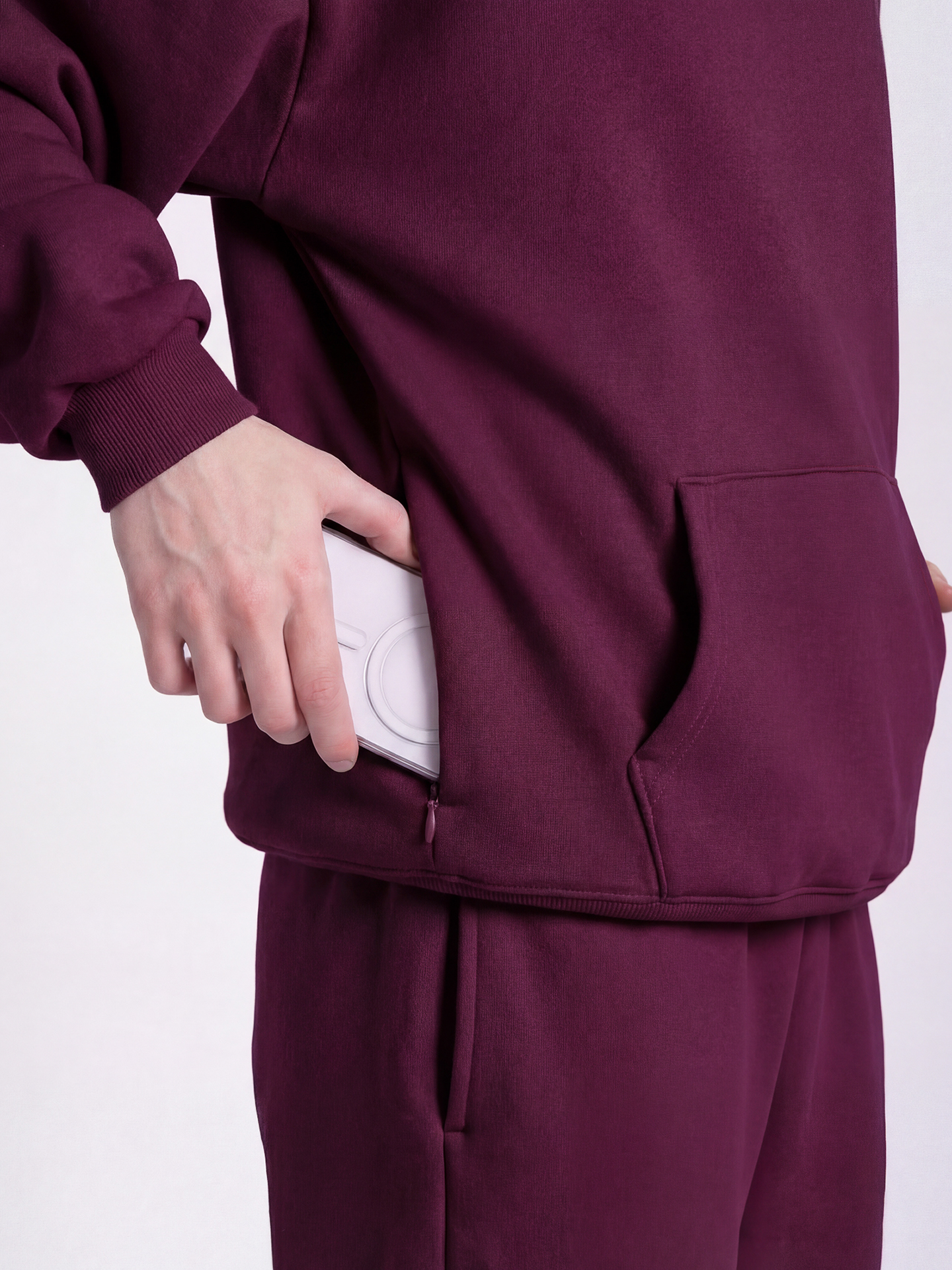 Kingdom Essential Hoodie - Forgiven - Jewel-Tone - Dark Cherry: Forgiven - Dark Cherry / L