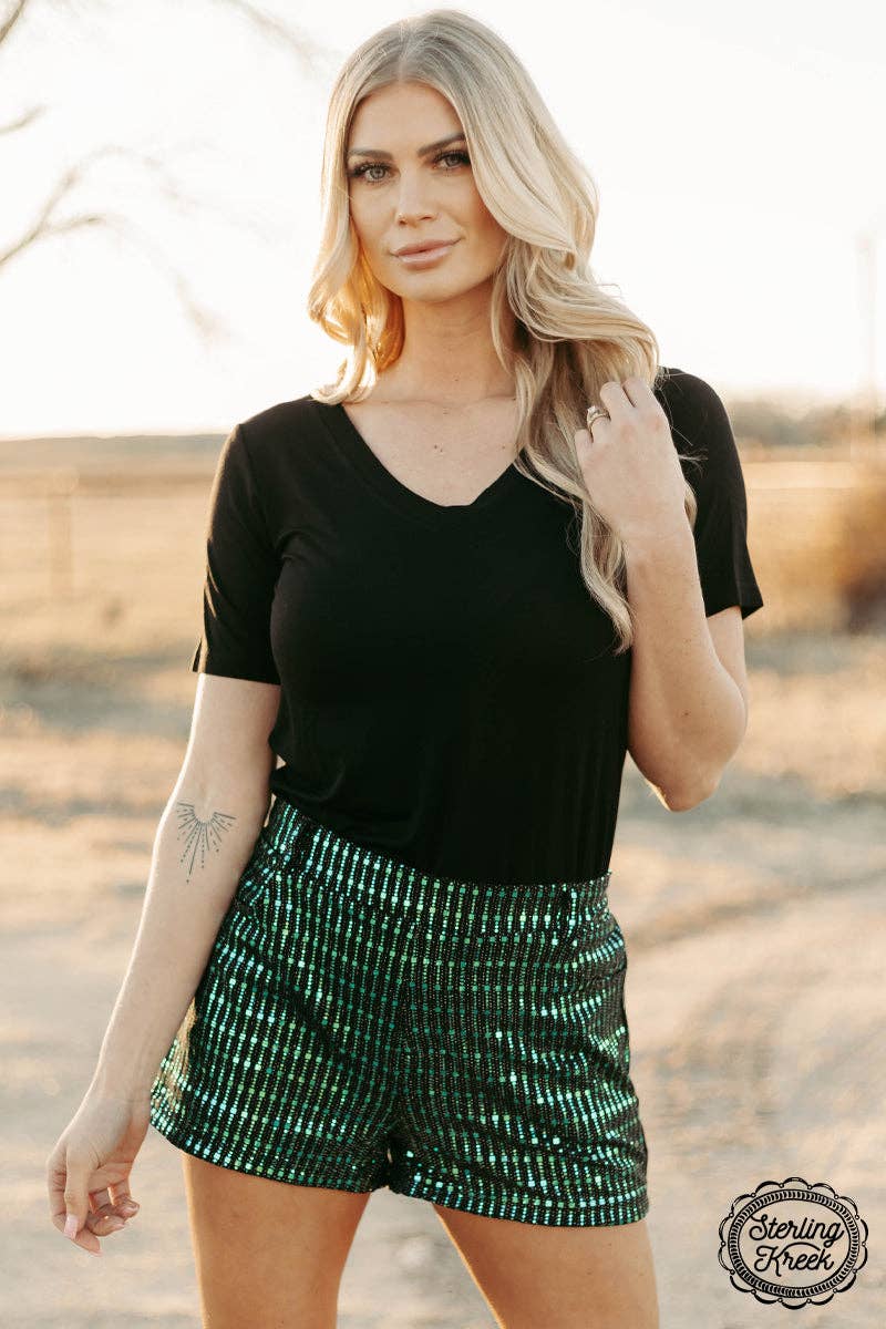 Shimmy Up Shorts - Turquoise