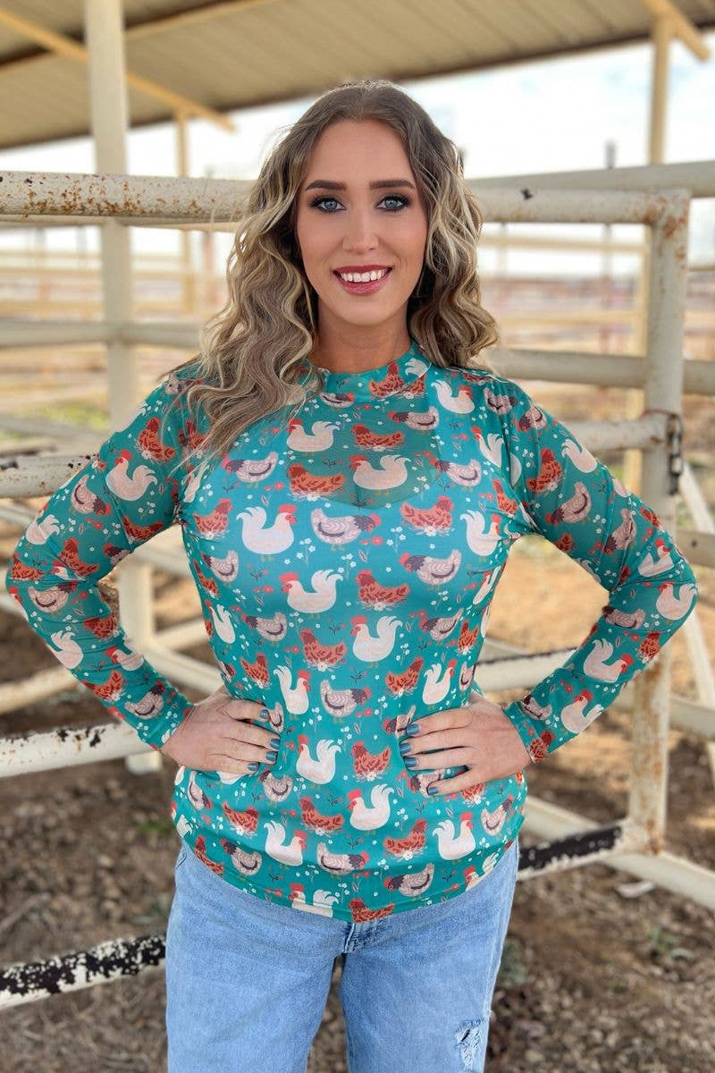 Fly The Coop Mesh Top: L