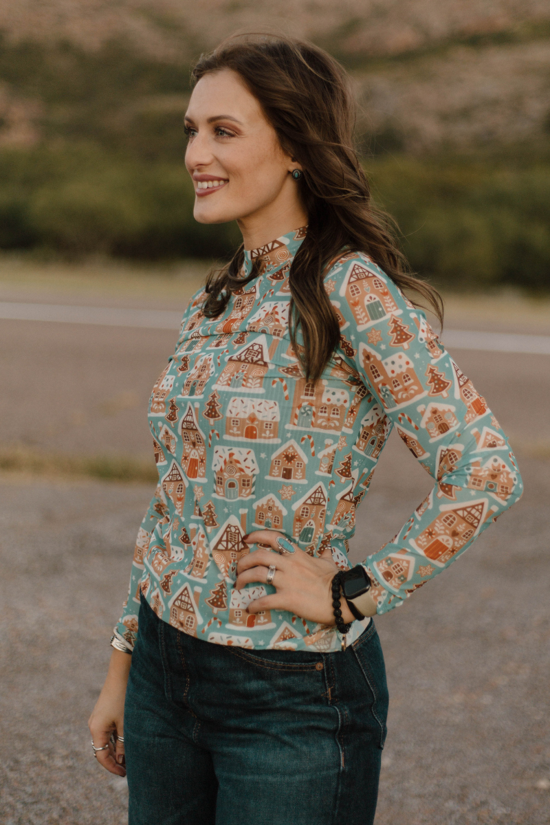 Wrangler's Wonderland Mesh Top: L