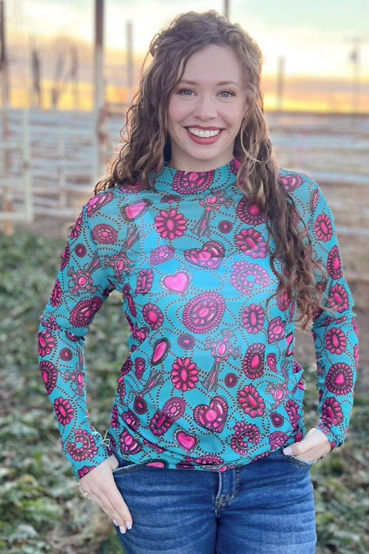 Navajo City Mesh Top: M