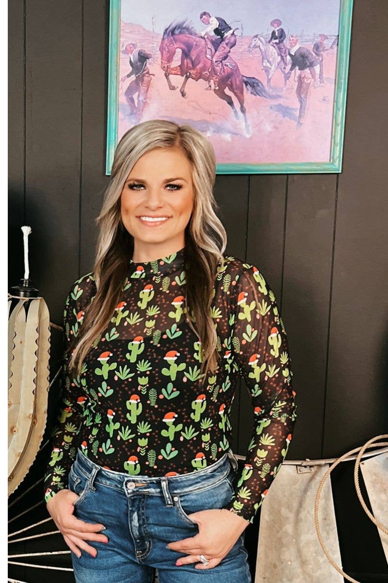 Feliz Navidad Mesh Top: M