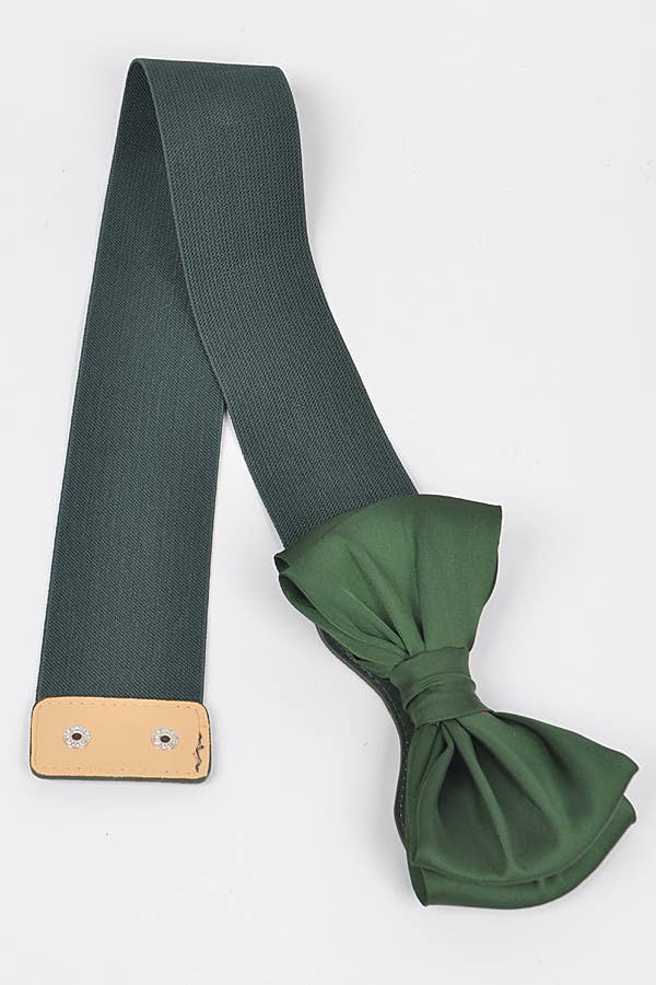 Elastic Ribbon Belt: Fuschia