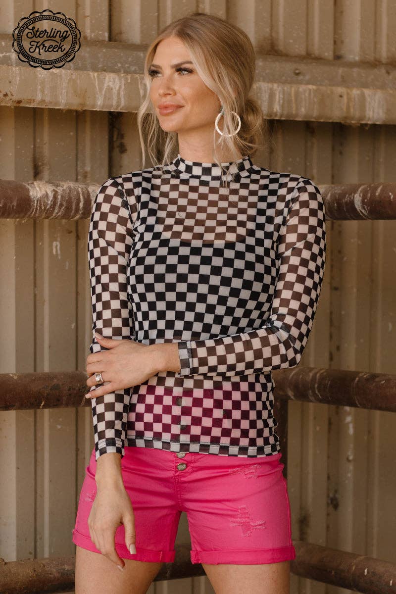Round The Track Mesh Top: M