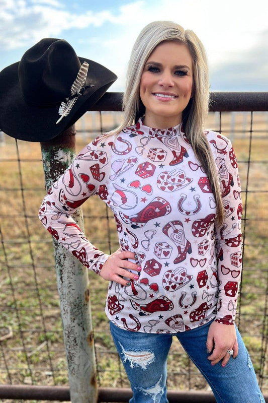 Howdy Pretty Girl Mesh Top: S