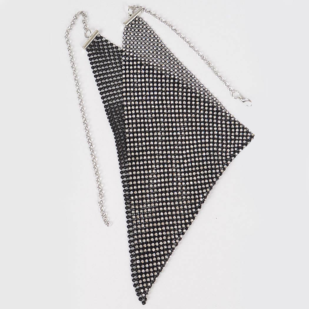 Rhinestone Fashion Mask: Gold Ab