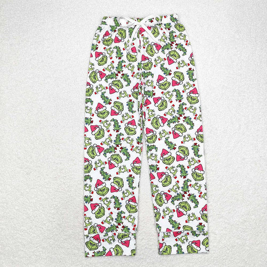Adult Women Christmas Grinch Pajama Pants: M