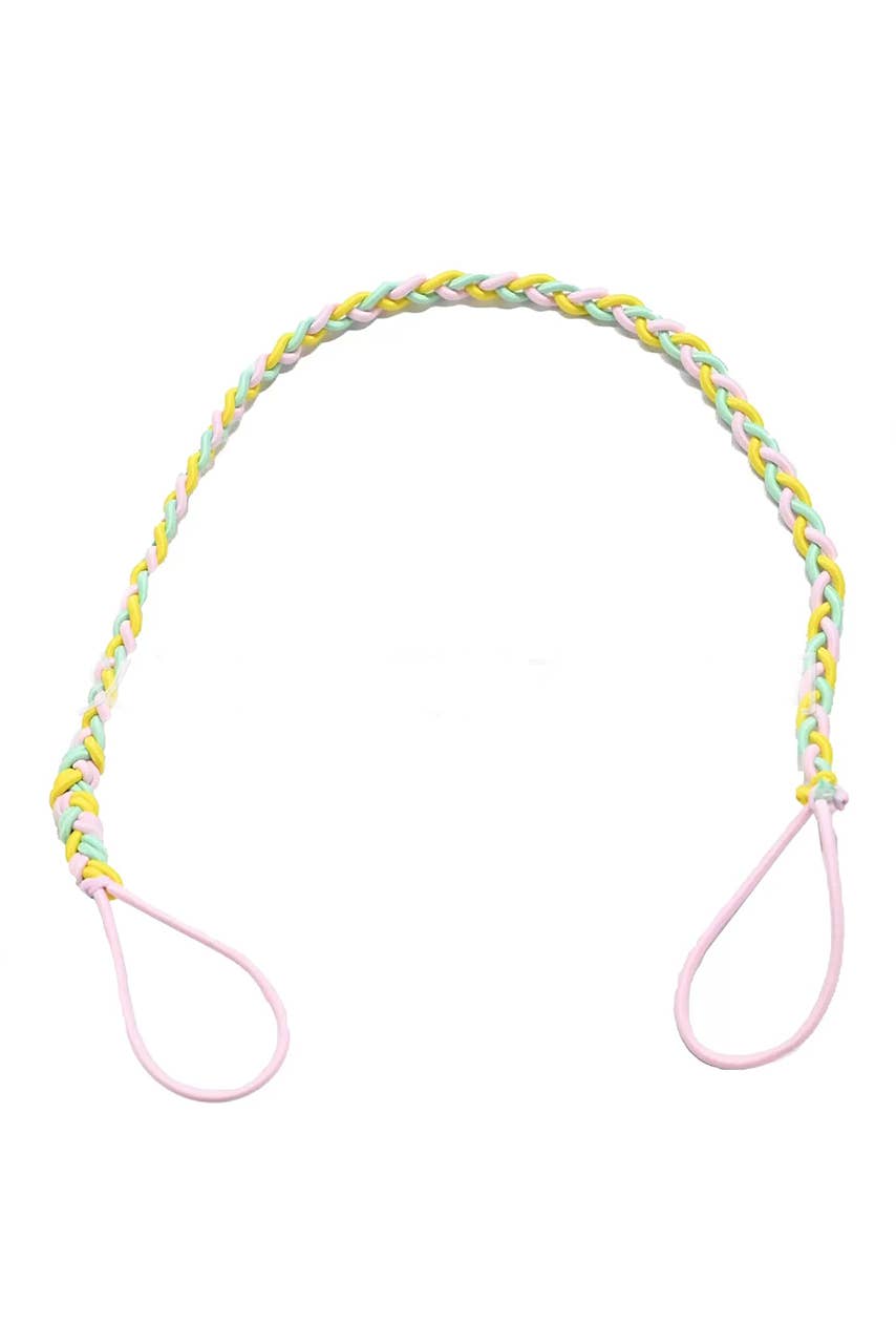 Active Braided Hair Wraps - Spiral Elastic Ponytail Tie: Dopamine Explosion