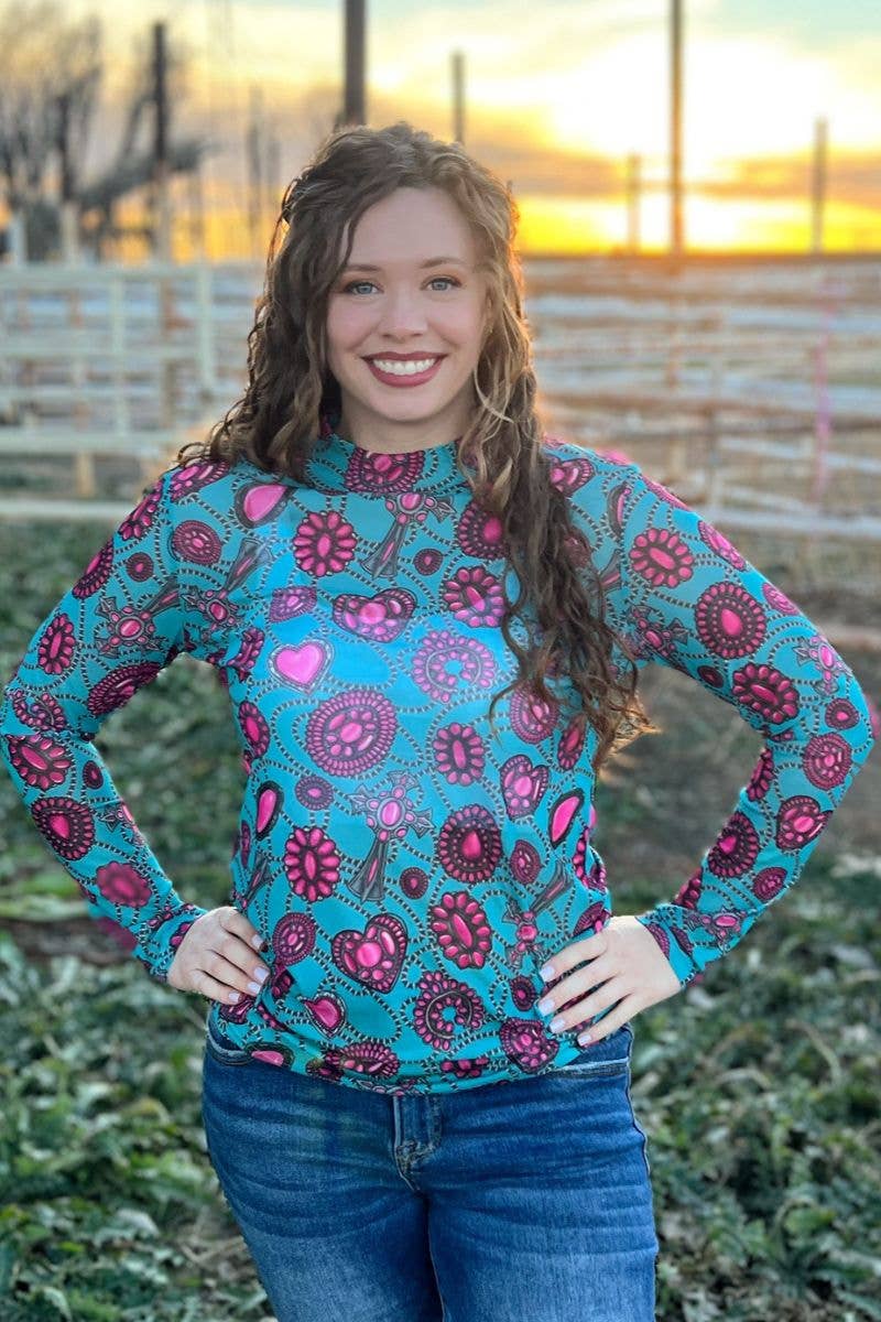 Navajo City Mesh Top: M
