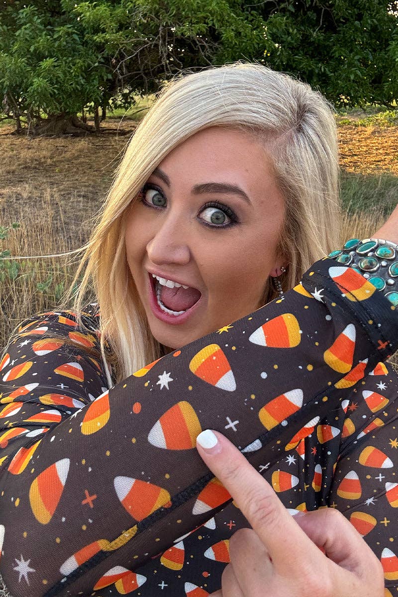 Candy Corn Corral Mesh: L