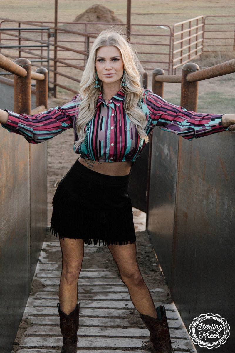 HONKY TONK BABE CROP TOP: S