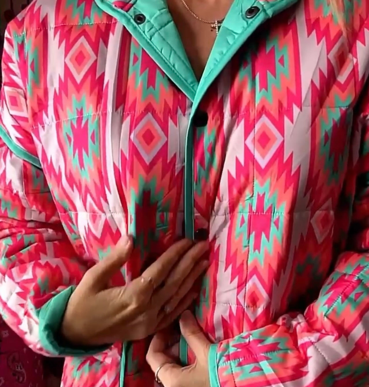 Desert Sunrise Quilted Puffer Jacket