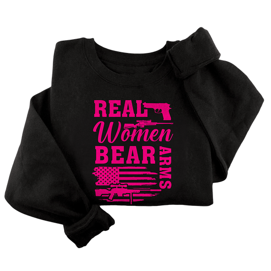 Real Women Bear Arms Crewneck - 3257: Black / XL