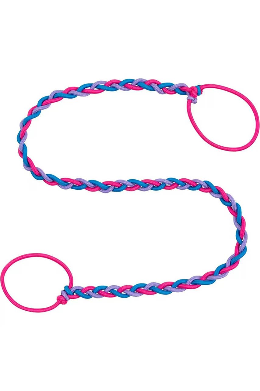 Active Braided Hair Wraps - Spiral Elastic Ponytail Tie: Dopamine Explosion