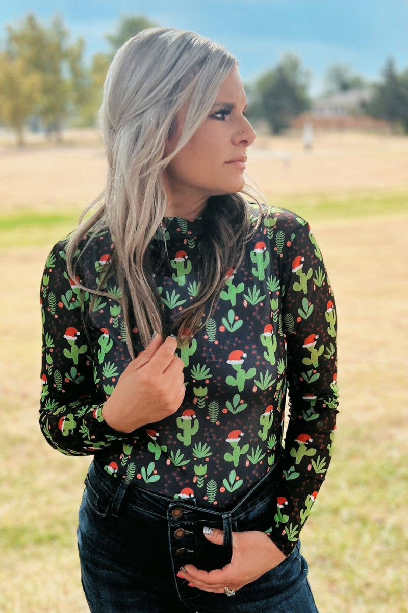 Feliz Navidad Mesh Top: M