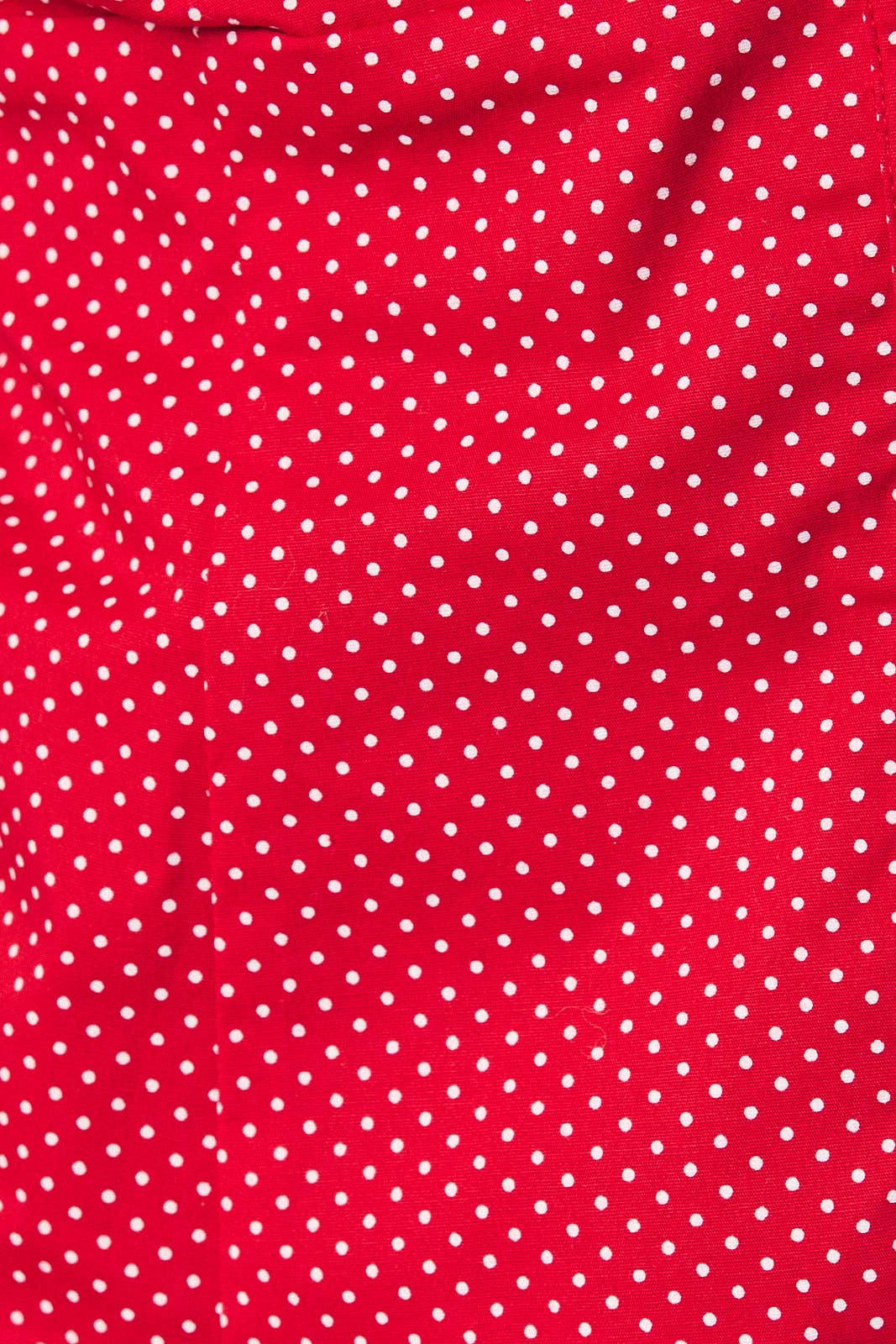 CAP SLEEVE BUTTON DOWN POLKA DOT TOP: RED-WHITE DOT