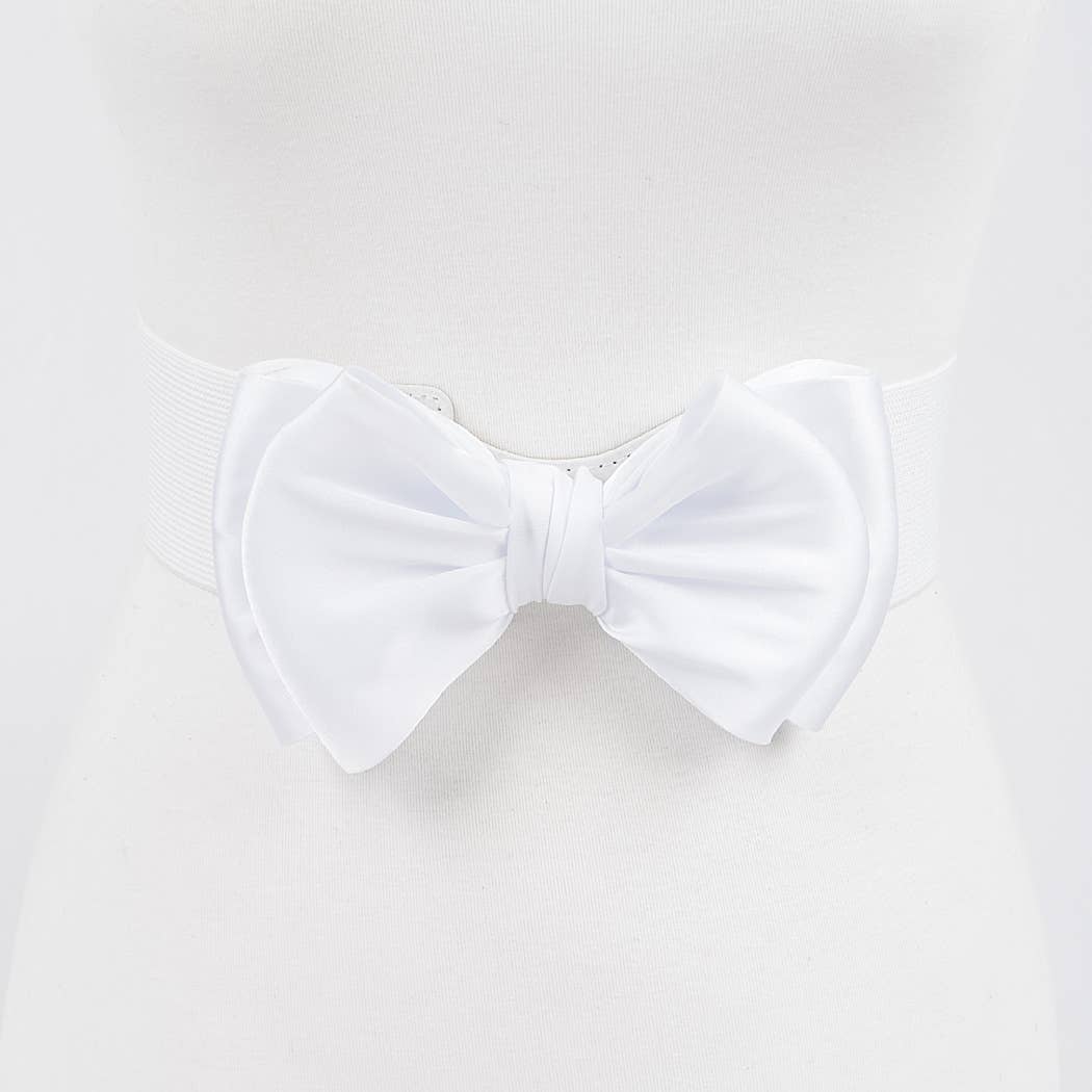 Elastic Ribbon Belt: Red