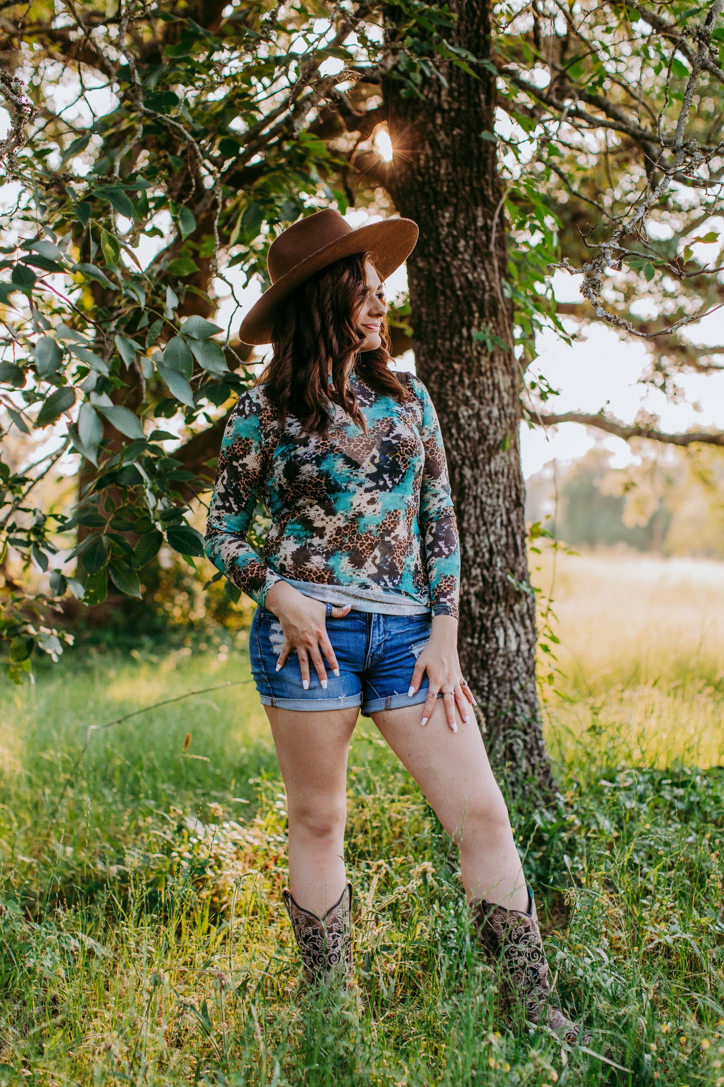 MK466 Mix Print LS Mesh Top: Mixed / 1XL