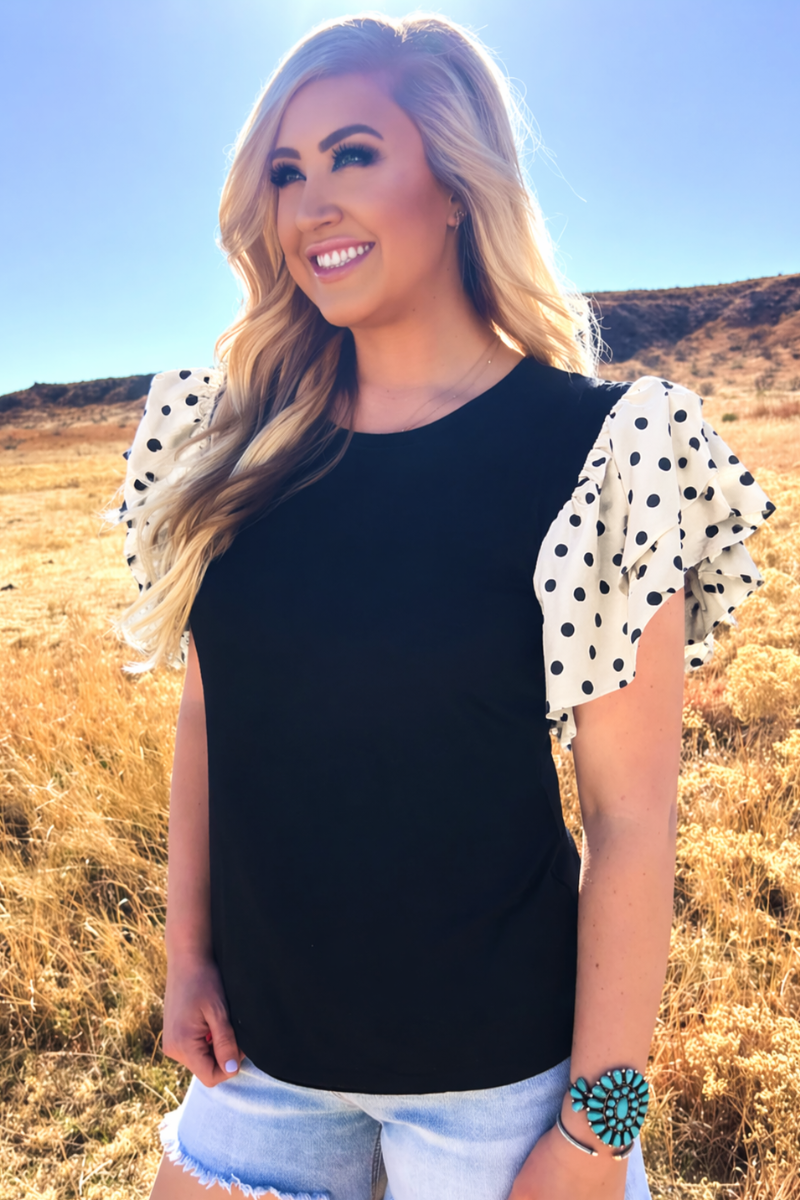 Polka Dot Charm Top: L