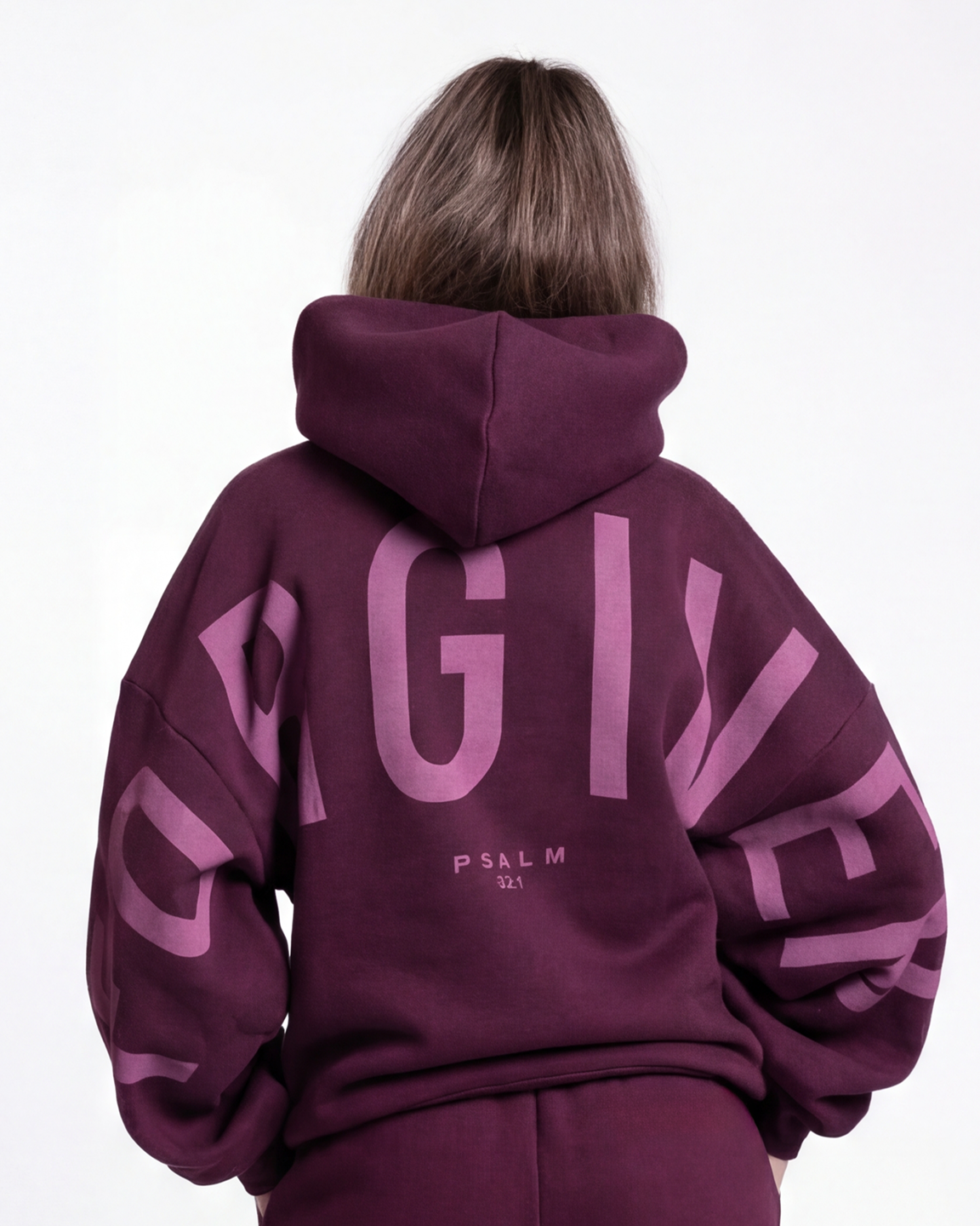 Kingdom Essential Hoodie - Forgiven - Jewel-Tone - Dark Cherry: Forgiven - Dark Cherry / L