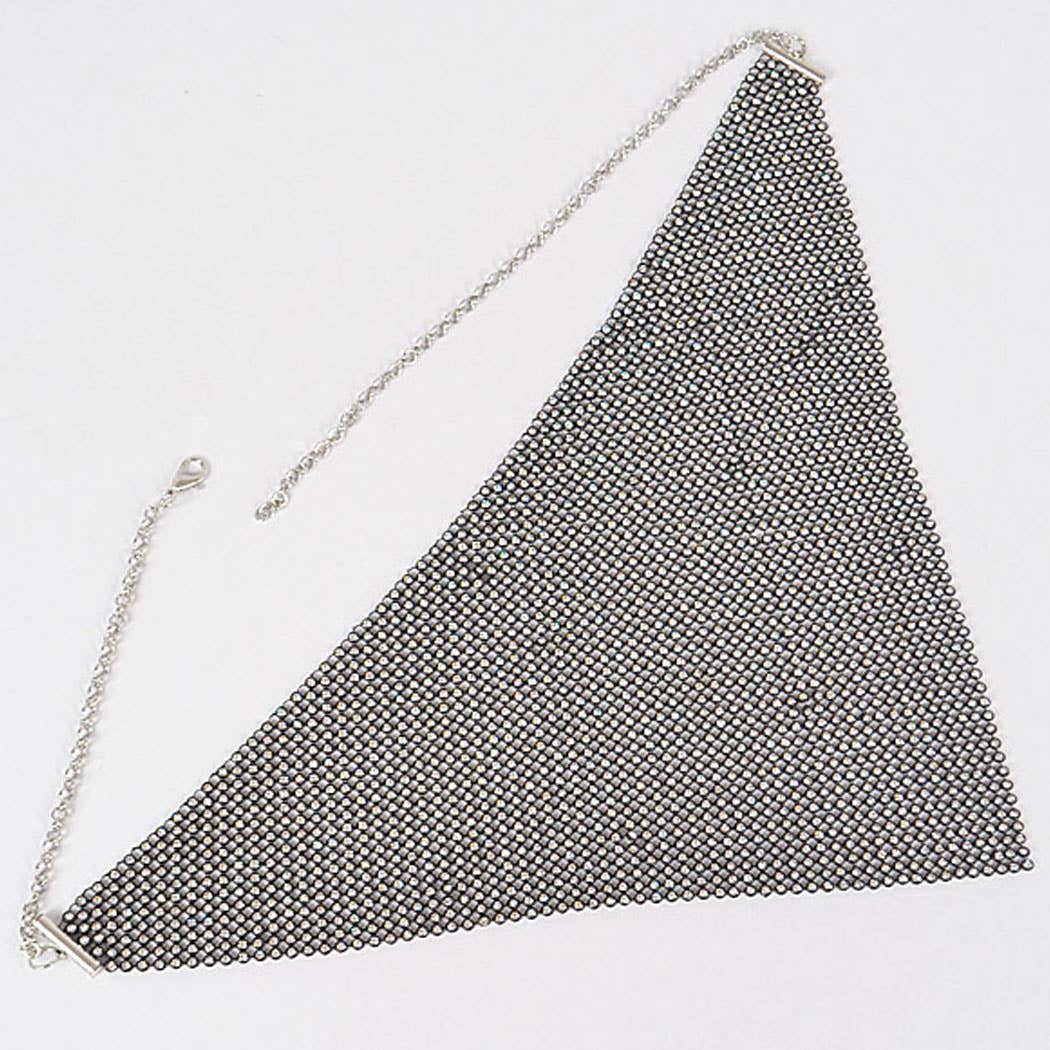 Rhinestone Fashion Mask: Gold Ab