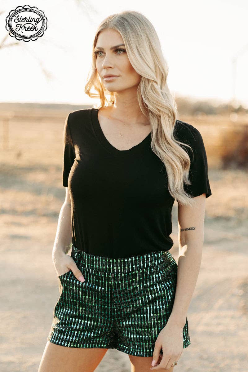 Shimmy Up Shorts - Turquoise