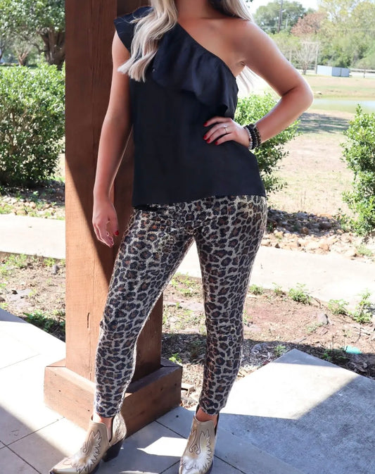 On the Prowl Sequin Skinny Pants