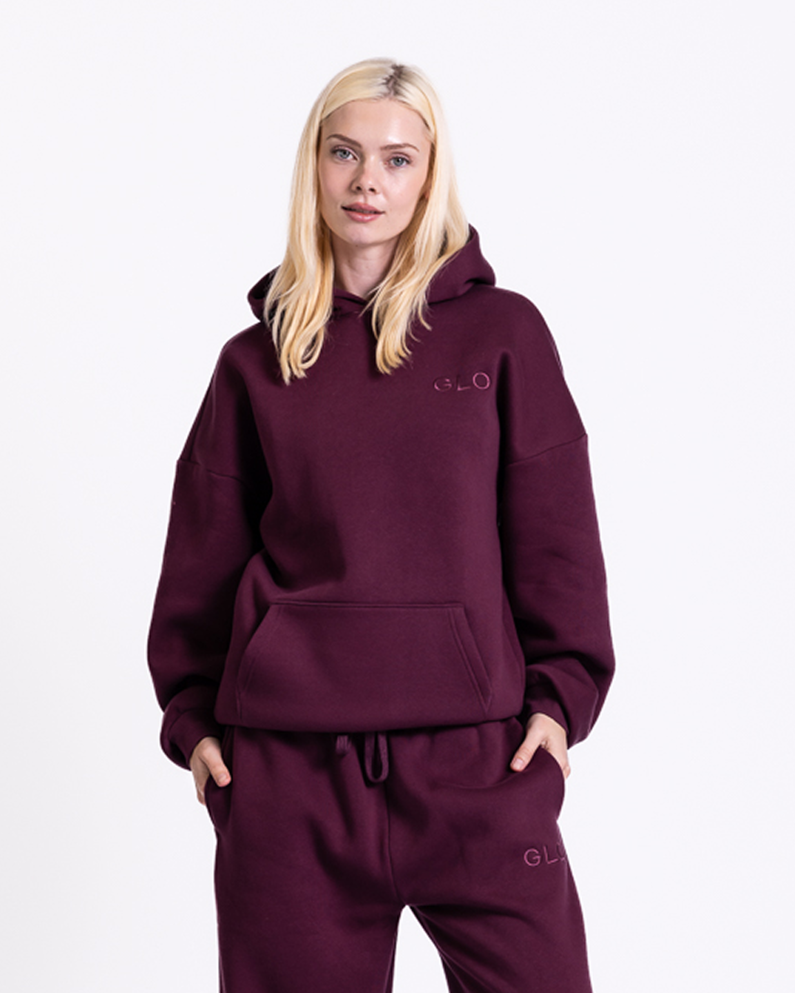 Kingdom Essential Hoodie - Forgiven - Jewel-Tone - Dark Cherry: Forgiven - Dark Cherry / L