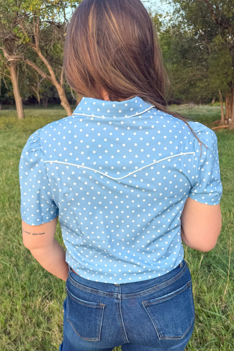 Blue Belle Button Up: S