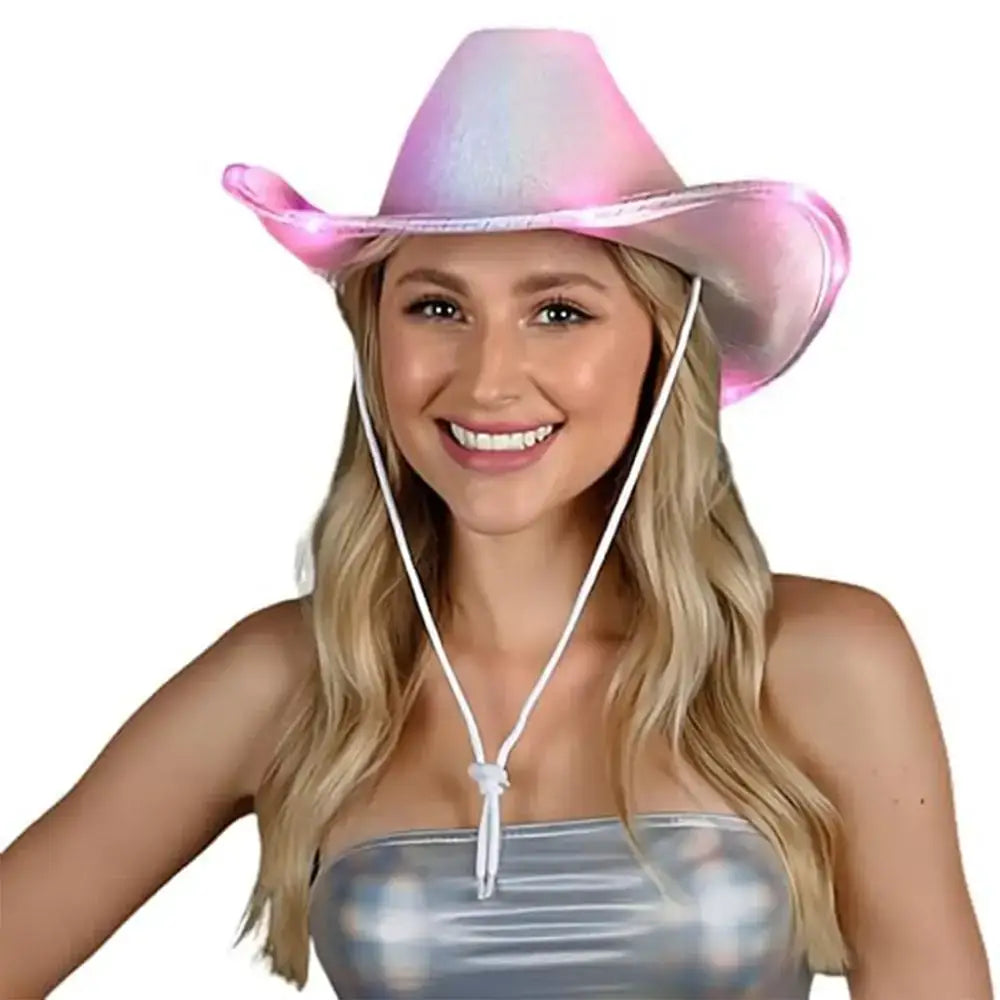Luminous Metallic Cowboy Space Hat