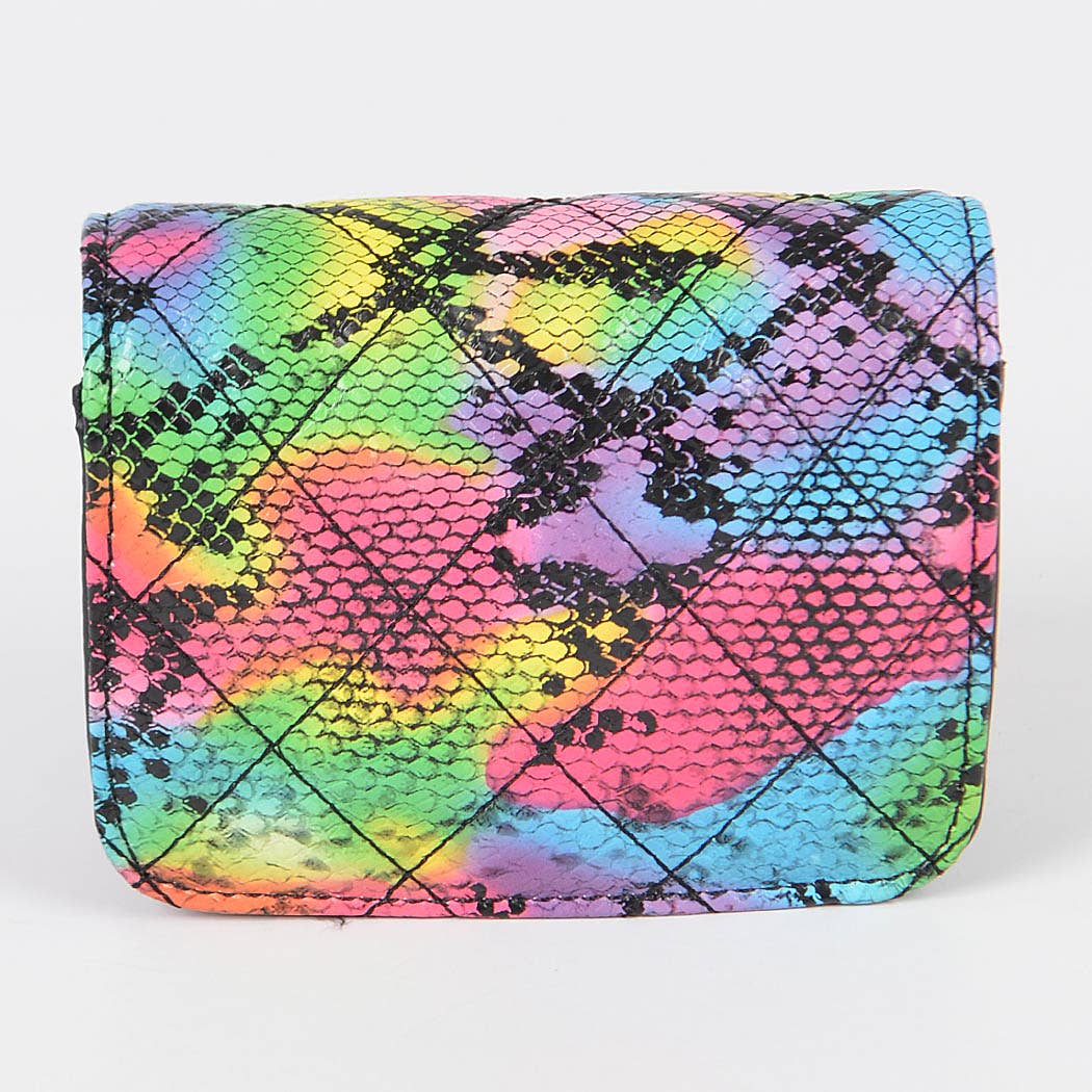 New Multi Snake Print Mini Bag: Multicolor