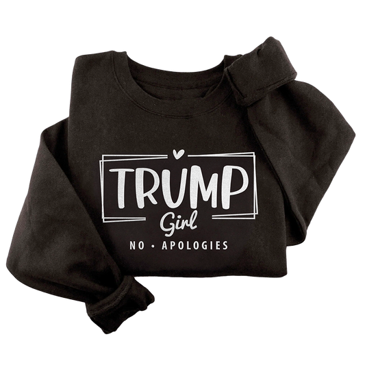 Trump Girl - No Apologies Crewneck - 2926: Black / M