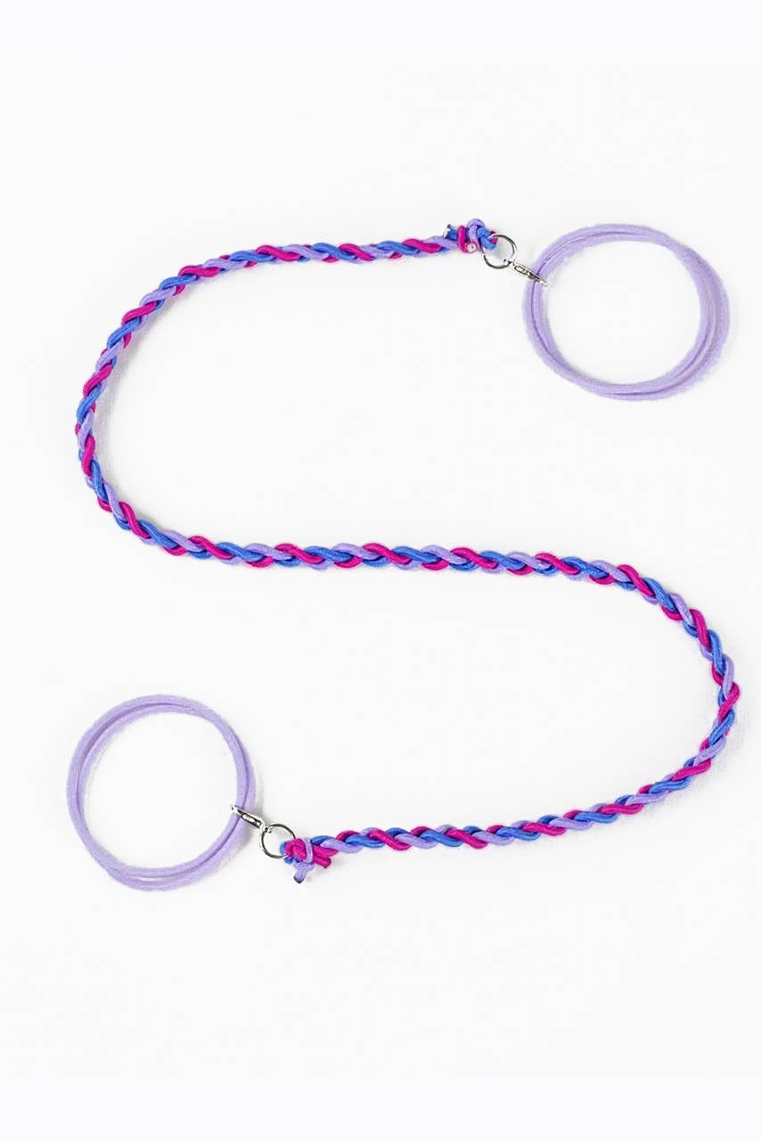 Active Braided Hair Wraps - Spiral Elastic Ponytail Tie: Dopamine Explosion