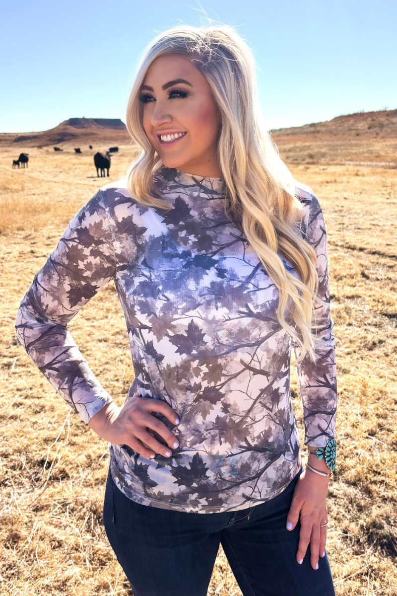 Silver Country Mesh Top: L