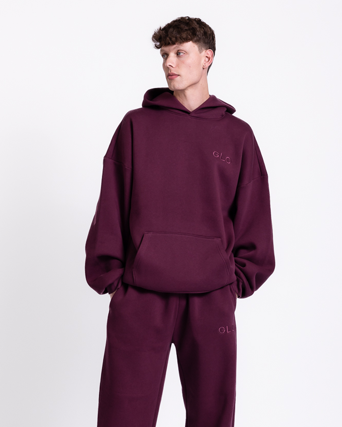 Kingdom Essential Hoodie - Forgiven - Jewel-Tone - Dark Cherry: Forgiven - Dark Cherry / L
