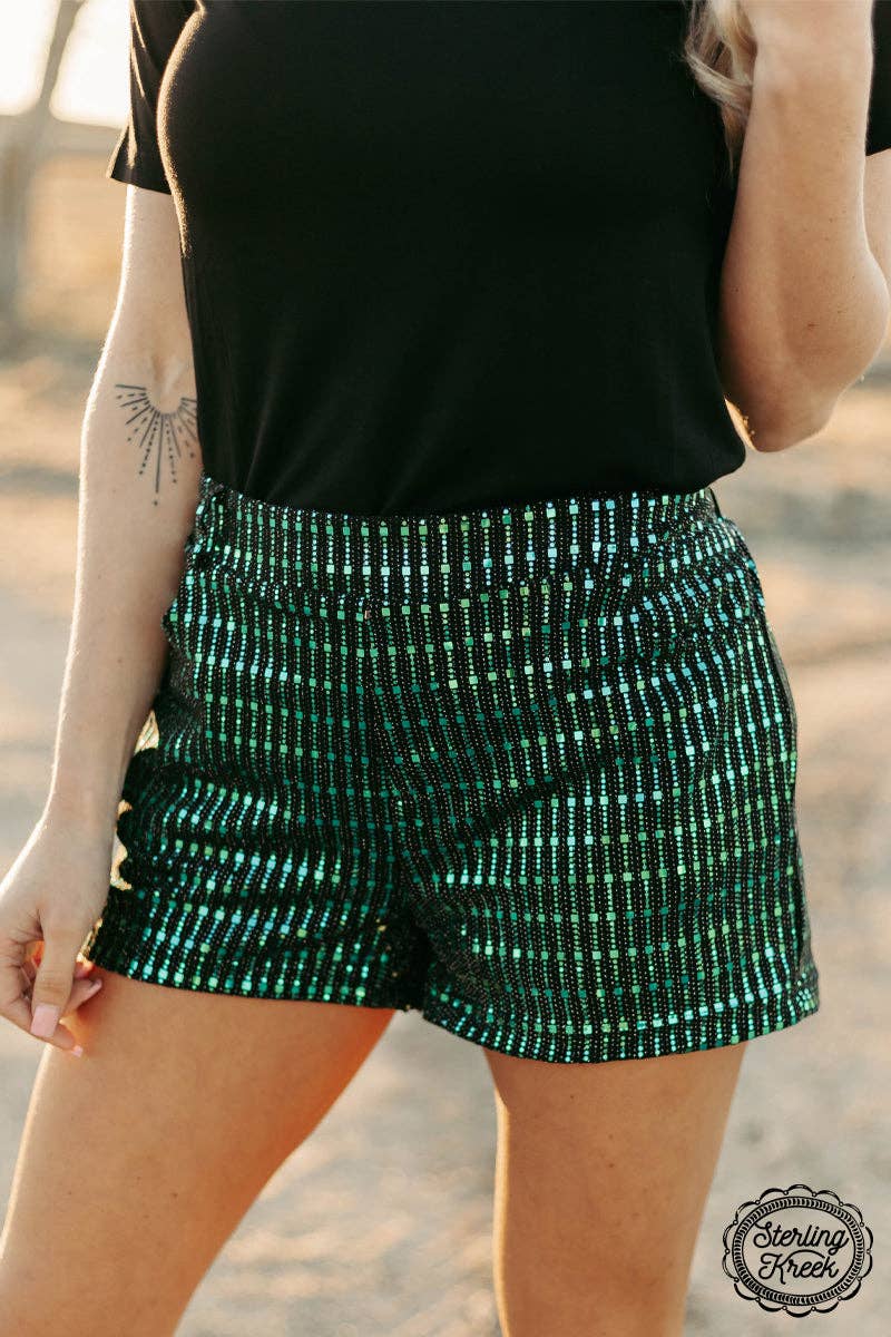 Shimmy Up Shorts - Turquoise