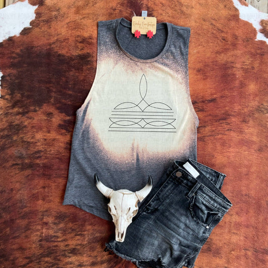 Boot Stitch Western Festival Muscle Tank