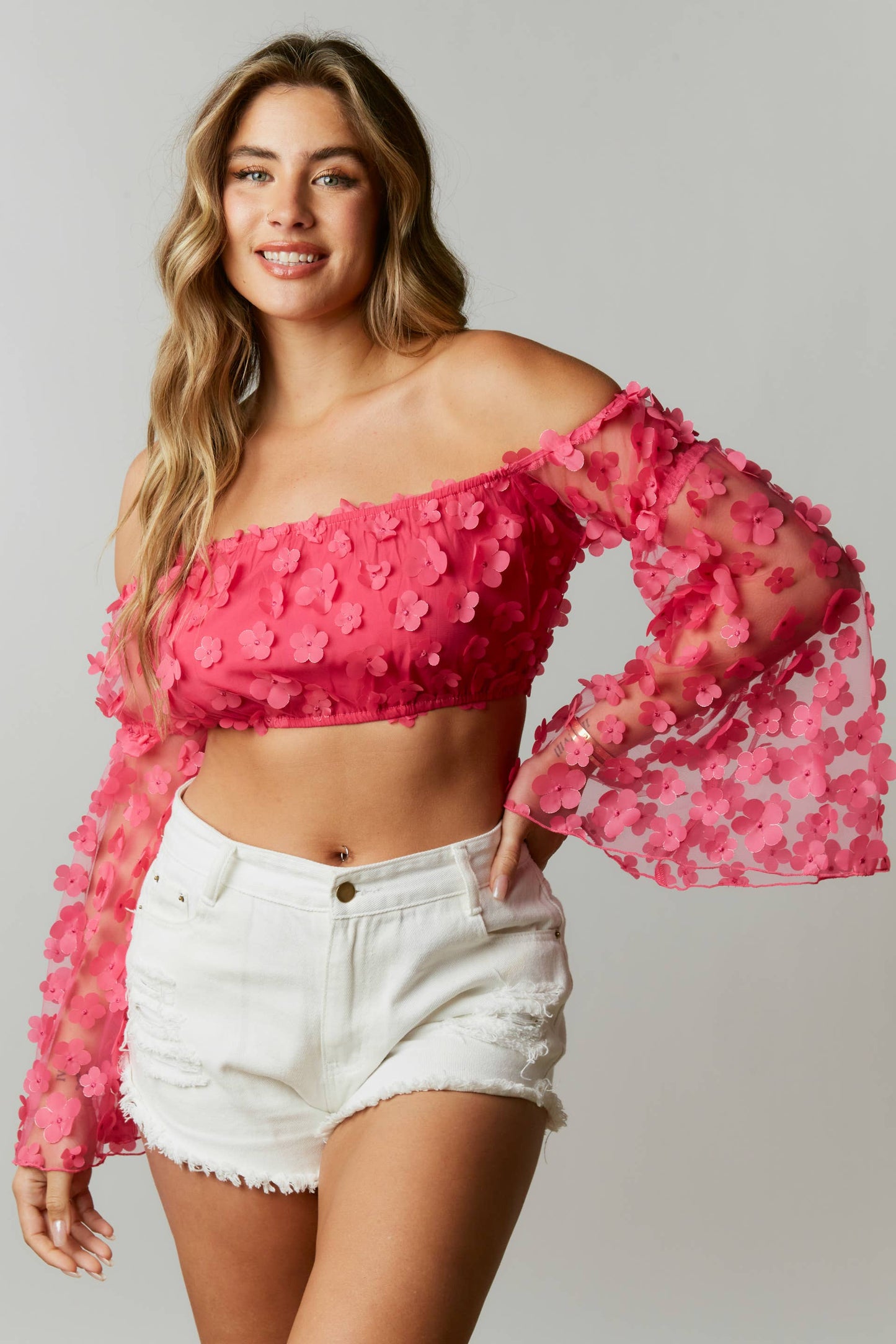 "Anastasia" Floral Crop Top